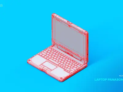 Laptop Panasonic CF-20 Free 3D model