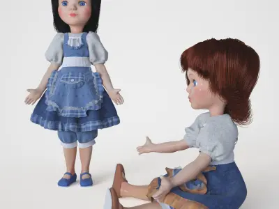 Soviet dolls 3D model
