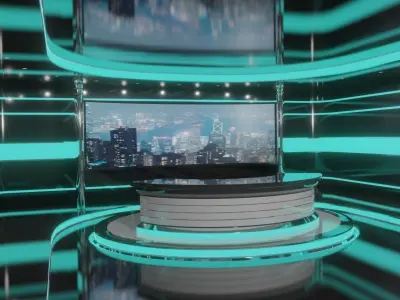 Virtual Studio Low-poly 3D model