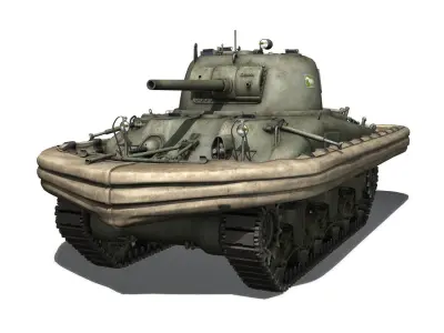 M4 Sherman MK III - Duplex Drive  3D model