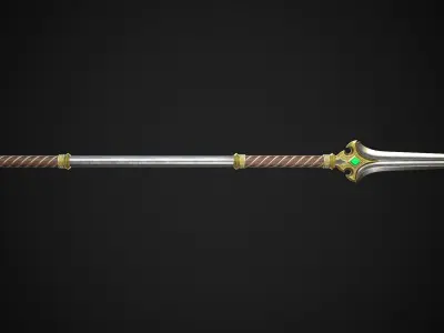Spear and Glaive A3 Low-poly 3D model