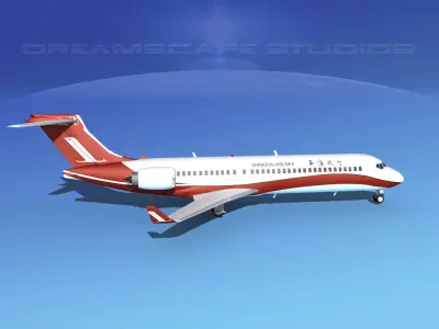 Comac ARJ21-700 Shanghai Airlines 3D model