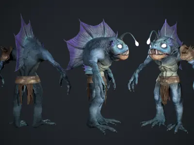 Murloc 2 Low-poly 3D model