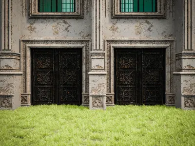 GOTHIC CASTLE BUILDING 4 Low-poly 3D model