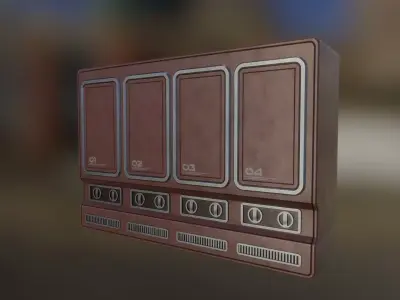 Lockers  Low-poly 3D model purchase