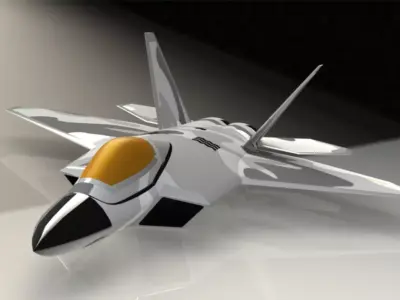 Lockheed Martin F-22 Raptor Fighter Jet Model 3D model