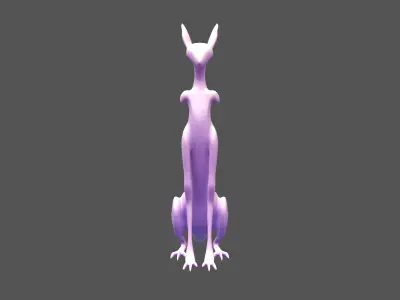 Sleek Monster v1 001 Low-poly 3D model