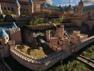 Castle Scene 3D model