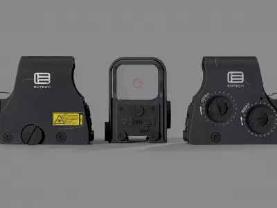 EOTECH XPS Red Dot Sight Low-poly 3D model