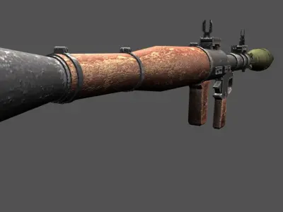 RPG-7 game ready military weapon Free low-poly 3D model