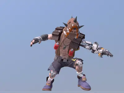  Cabal Warrior Cyborg Combatant Jump Attack 3D model