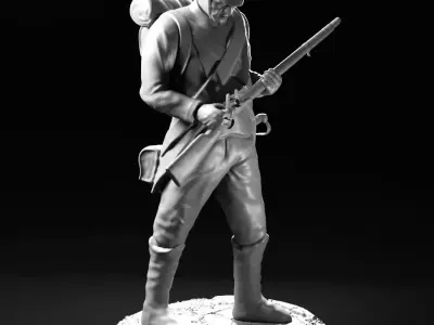 Argentine Historical Soldier -  3D Printable STL Miniature 3D print model