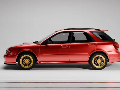 Subaru Impreza WRX Wagon Low-poly 3D model