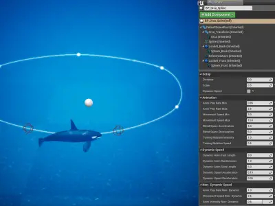 Orca Killer Whale - Animated - Octane Support Low-poly 3D model