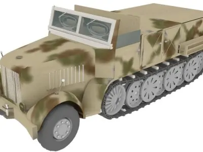 Sd Kfz 9 Free 3D model