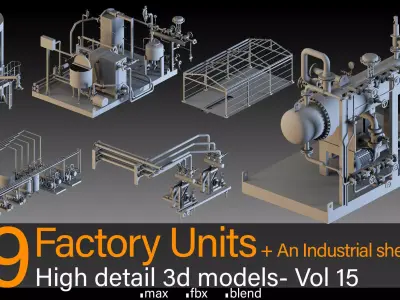9- Factory units 3D model