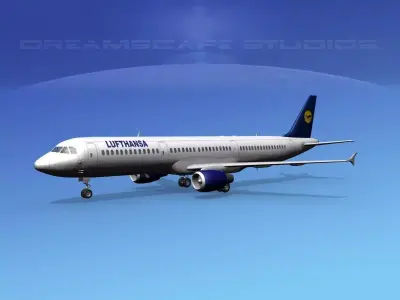 Airbus A321 Lufthansa 3D model