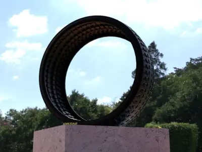 ORTAS TIRE NO 33 GAME READY Low-poly 3D model