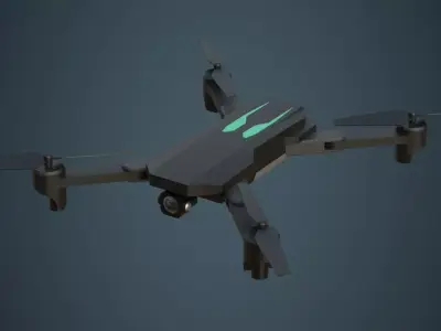 Quadcopter 1A Low-poly 3D model