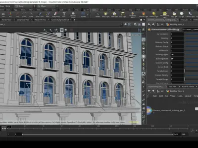 Commercial Building Generator Houdini 3D model