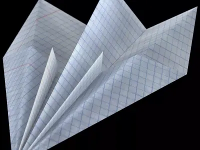 Paper airplane Low-poly 3D model