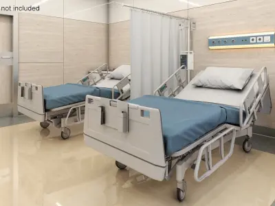 Adjustable Hospital Bed 3D model purchase