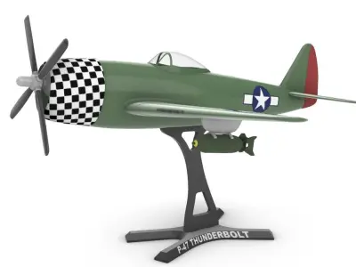 P-47 Thunderbolt 3D print model
