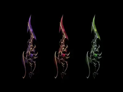 Demonic Sword Low-poly 3D model