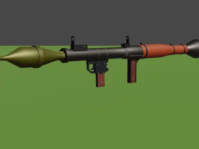 RPG-7 Low Poly 3D Model Free low-poly 3D model