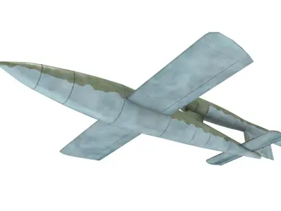 V1 Low poly military plane Low-poly 3D model