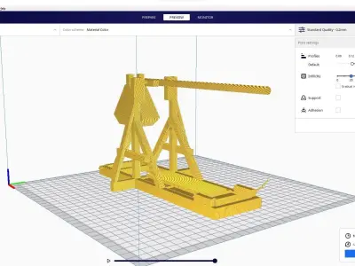 Trebuchet launcher 3D print model