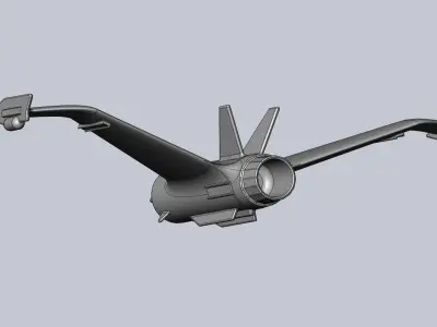 V-Plane Airbreathing Rocket Booster 3D print model