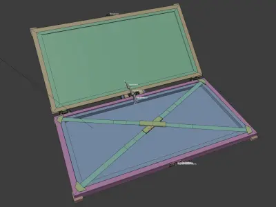 Realistic Military Weapon Case Green Camo Low-poly 3D model