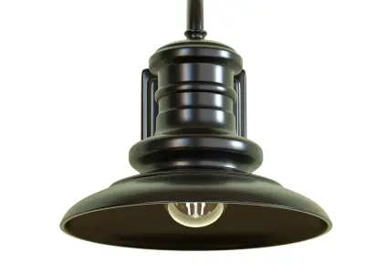  Feiss Redding Station 9  Wide Bronze Outdoor Barn Light Low-poly 3D model