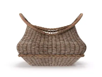 Jacquelyne Wood Handled Basket Free 3D model