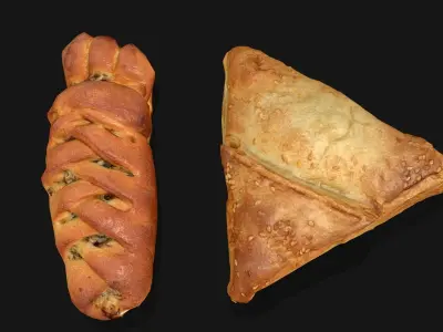 Pie Group - Photoscaned models Low-poly 3D model