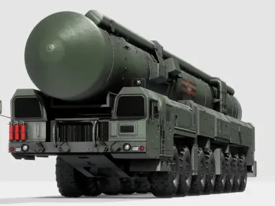 RS-24 Yars Topol-M Blender EEVEE-PBR 3D model