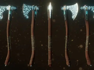Leviathan Axe Game Ready from God of War Low-poly 3D model