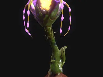 Magic Flower Low-poly 3D model