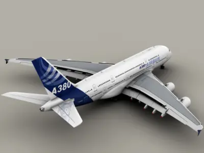 Airbus A380 New House Colors 3D model