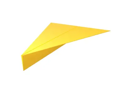 Paper Plane v4 005 Low-poly 3D model