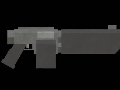 PS1 Style Semi Auto Shotgun Low-poly 3D model