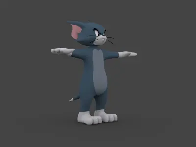 TOMZ-003 Rigged Tom Cat 3D model
