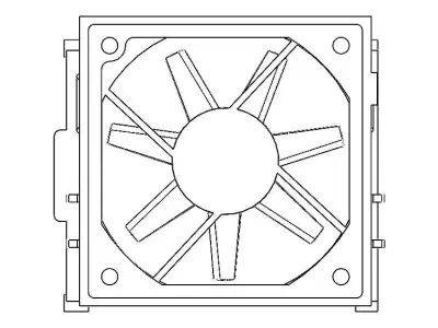 95x95 mm CPU Cooling Fan 3D model