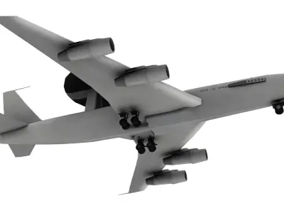Lowpoly E-3A Sentry Airplane 3D Model Low-poly 3D model