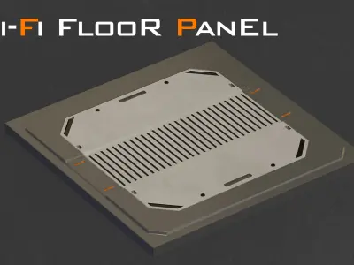 Free Sci-Fi Floor Panel Free 3D model