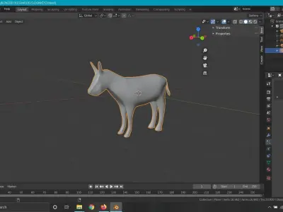 Donkey horse Free 3D model