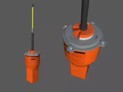Emergency aircraft radio beacon Low-poly 3D model