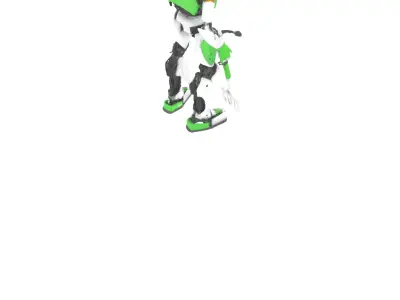 Robot version of a farmer model Low-poly 3D model