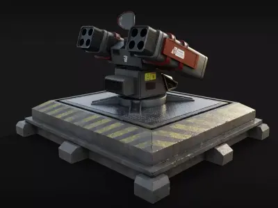 Samsite Surface to air missile system Low-poly 3D model